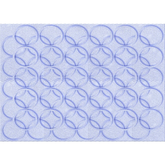 Ahgly Company Indoor Rectangle Patterned Lavender Blue Area Rugs, 2' x 5'