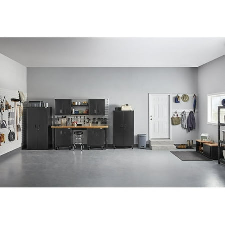 Gladiator - 8' Adjustable Height Hardwood Workbench - Hammered Granite