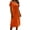 Orange, variant on Women's Velvet Maxi Dress Short Sleeve Crewneck Hollow Out Long Dress Solid Color Loose Fit Comfy Dresses Elegant Formal Cocktail Dress Hot Pink S