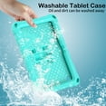 thumbnail image 4 of Kids Case for All-New Fire 7 Tablet (12th Generation, 2022 Release) Latest Model, Cute Butterfly Design Soft EVA Rubber Kicksand Shoulder Strap Lightweight Kids Friendly Case for Girls Boys, Mint, 4 of 6
