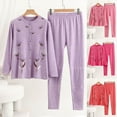 thumbnail image 4 of Xunlbb Womens Pajamas Sets Women's Round Neck Long Sleeve Pants Sports Set XL-5XL, 4 of 4