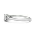 thumbnail image 4 of 10k White Gold Oval White Topaz And Diamond Ring, 4 of 5