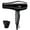 Black, variant on JWshufel Lightweight Travel Hair Dryer with Diffuser and Volume Styling Nozzle for Normal and Curly Hair Features German Turbo Covered Motor Three Wind Speeds Intelligent Temperature Control