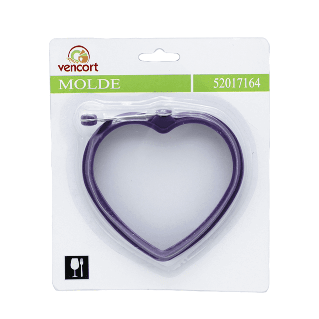 Molde de Silicón Vencort en Forma de Corazón Para Huevo