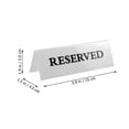 thumbnail image 2 of TEHAUX 6pcs Acrylic Reserved Table Tent Signs Desk Signs for Restaurants, 2 of 8