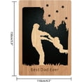 thumbnail image 4 of Tarjeta de felicitación "El mejor papá del mundo" con silueta de padre hueca de madera de bambú auténtica, tarjeta manuscrita con sobre para el cumpleaños y el Día del Padre., 4 of 6