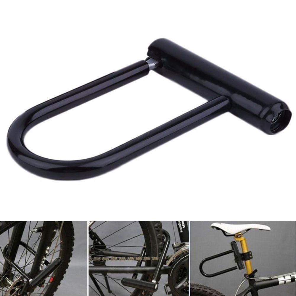 Bike U-Lock Heavy Duty Bicycle Locks Anti Theft Bicycle Secure Locks with Keys and Mounting Bracket for Electric Scooter Mountain Bikes Road Bicycles Doors