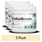 (3 pack) ColonBroom Psyllium Husk Powder Colon Cleanser - Fiber Supplement, Strawberry Flavor, 40 Servings