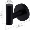 thumbnail image 3 of Soporte para paños de cocina, gancho para toallas de baño, bata, gancho para llaves, ducha, cocina, ganchos para colgar en la pared, acero inoxidable 304, negro mate, 3 of 5