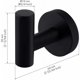 thumbnail image 3 of Soporte para paños de cocina, gancho para toallas de baño, bata, gancho para llaves, ducha, cocina, ganchos para colgar en la pared, acero inoxidable 304, negro mate, 3 of 5