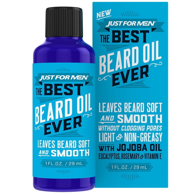 Just For Men: El mejor aceite para barba. Favorece el crecimiento. Elaborado con vitamina E, eucalipto, romero y aceite de jojoba. Suaviza la barba sin obstruir los poros. Ligero y no graso. 28 ml.