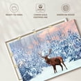 thumbnail image 6 of Elephant Stock Snowy Deer Wall Art - Horizontal Canvas Wall Art - Living Room Wall Decor - Animal Canvas - Blue And Orange Decor - 39" x 26", 6 of 8