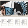 thumbnail image 5 of Polynesia Texture Swag Valances for Windows, Kitchen Curtains 36 Inch Length 2 Panels Set, Retro Traditional Tribe Turtle Abstract Short Curtains for Small Windows Rod Pocket Cafe Curtains 28"x36", 5 of 8
