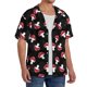 thumbnail image 2 of Balery Cartoon Mushroom Camisa Casual de Manga Corta con Botones para Hombre, Texturizada, Estilo Cubano, para Playa, Verano-Large, 2 of 5