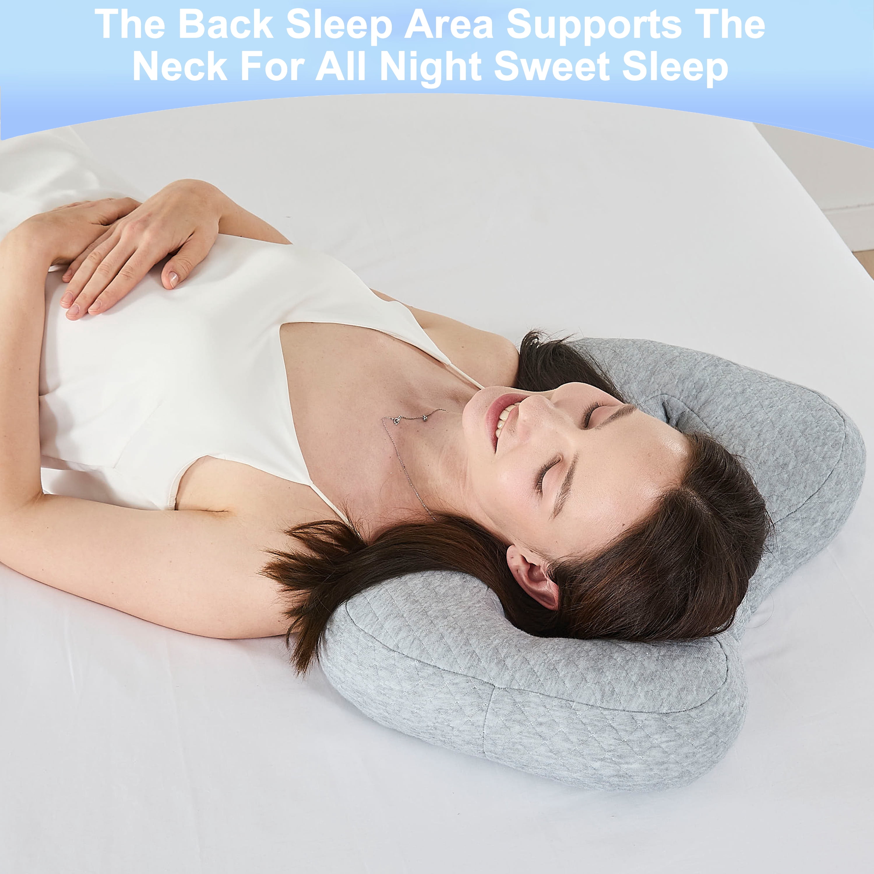 Ear Piercing Pillow for Side Sleepers, Ultra Soft Cover Relief Ear Pain,Two Ear Holes Protection for Ear Pierced, Earring Pillow