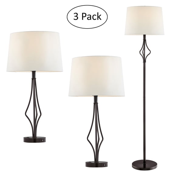 Lite Source Yaella Floor & Table Lamp Set