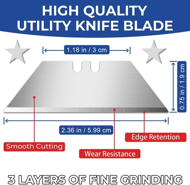 DIYSELF Utility Knife Blades, 300-Pack Utility Blades