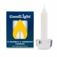 thumbnail image 2 of GoodLight Paraffin-Free Shabbat & Sabbath Ceremony Candles, Vegan Palm Wax, 3-Hour Burn Time (72 Unscented Shabbos Candles, White), 2 of 4