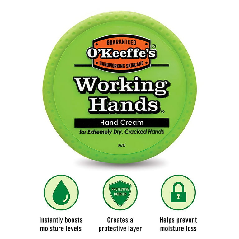 O'Keeffe's Working Hands Hand Cream, 3.4 ounce Jar, (Pack of 9)