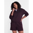 thumbnail image 2 of Athletic Works Women's Quarter Zip Fleece Sweatshirt, Sizes XS-XXXL, 2 of 6