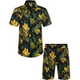 thumbnail image 4 of Mens Flower Shirt Hawaiian Shorts Sets Casual Button Down Short Sleeve Beach Shirt 2025, 4 of 5
