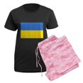 thumbnail image 5 of CafePress - Ukraine Flag Pajamas - Women's Short Sleeve Print T-Shirt and Pants Dark Cotton Pajama Set, 5 of 7