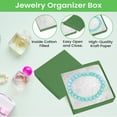 thumbnail image 6 of Novel Box 15 Pack Green Cardboard Cotton Filled Jewelry Gift Boxes 3.5x3.5x0.87 Inches with Lids, 6 of 8