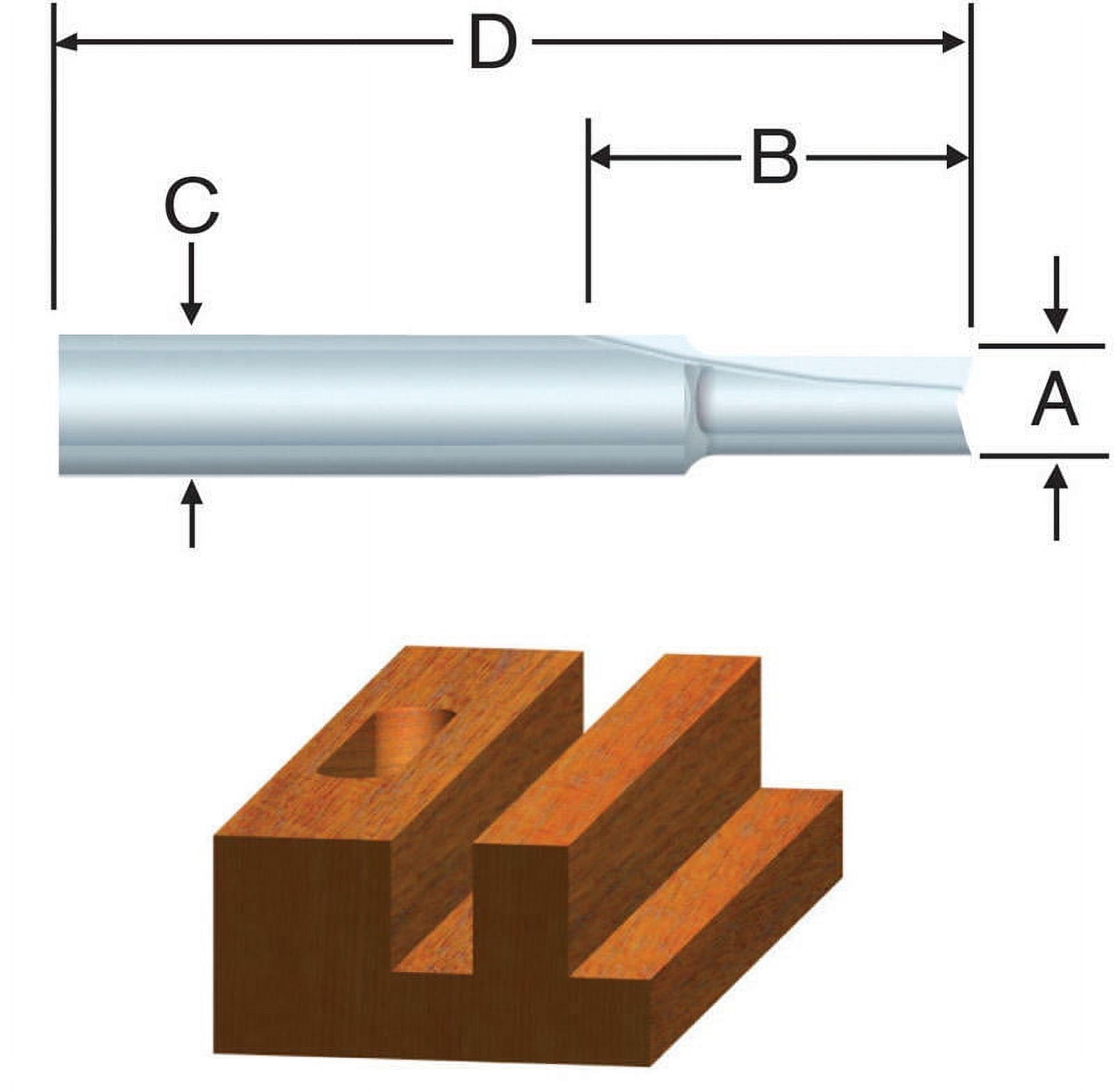 Vermont American 23108 0.12 x 1 in. Carbide Tip Router Bit