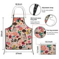 thumbnail image 3 of Dogs with Pioneer Flower Apron-Garden Aprons for Women with Pockets-Cotton Linen Waterproof Kitchen Cooking Gardening Aprons Adjustable for Kitchen,Cooking,BBQ and Salon 33x27 Inch, 3 of 7
