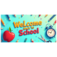 thumbnail image 3 of Welcome Back to School Banner Colorful School Bus Flowers Balloons Classroom Decor Party Supplies Photography Props Backdrop Decorations, 3 of 4