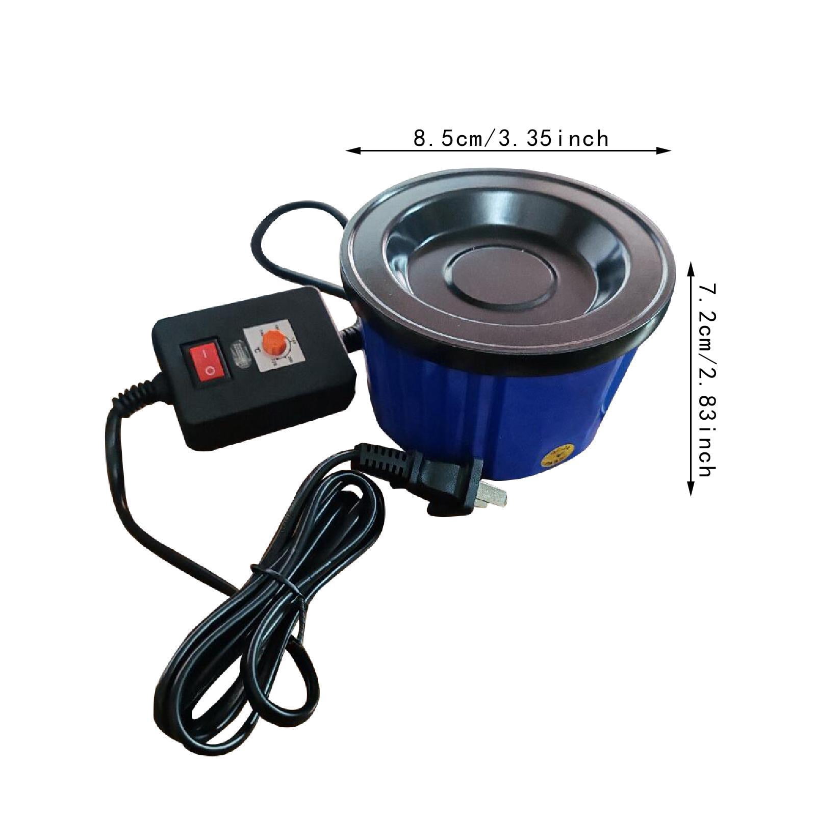 S SERENABLE Hot Melt Glue Pot Adjustable Temperature 284-428 degreeF 100W Fits Sticks and Pellets 80ml Small Glue Pot Electric for Crafting DIY