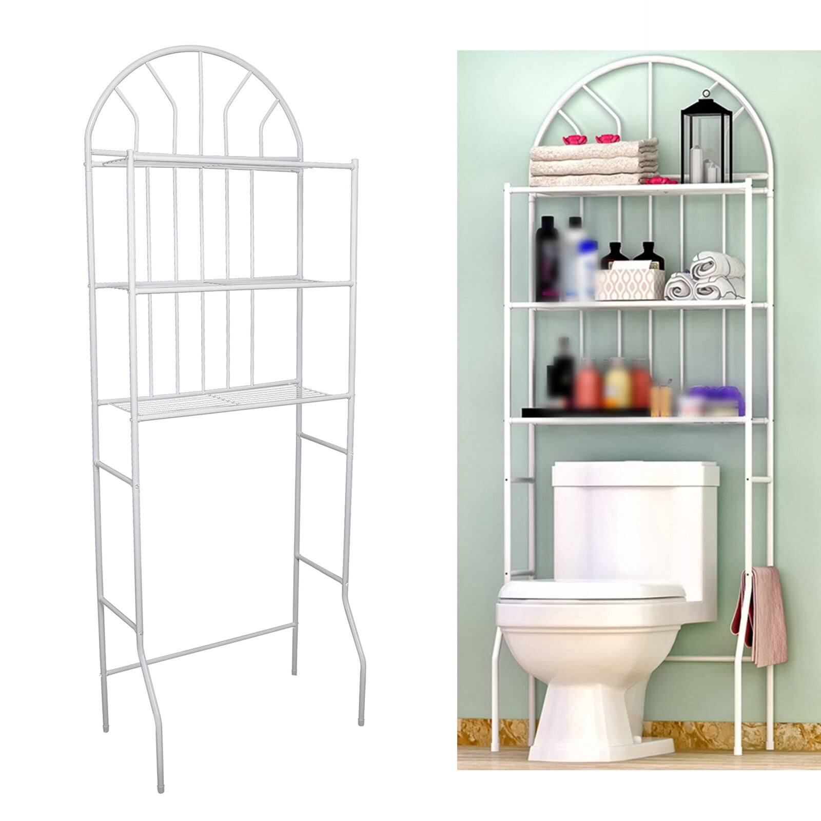 Over The Toilet Storage Rack Cabinet Organizer Shelf Bathroom Space Saver 3 Tier