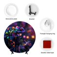 thumbnail image 4 of Honeii Glowing Chameleon Fantasy Art Print Elegant Bone China Decorative Plate, Porcelain Plate,Art Crafts,Ceramic Ornaments for Home Office Wall Decor-7in, 4 of 6