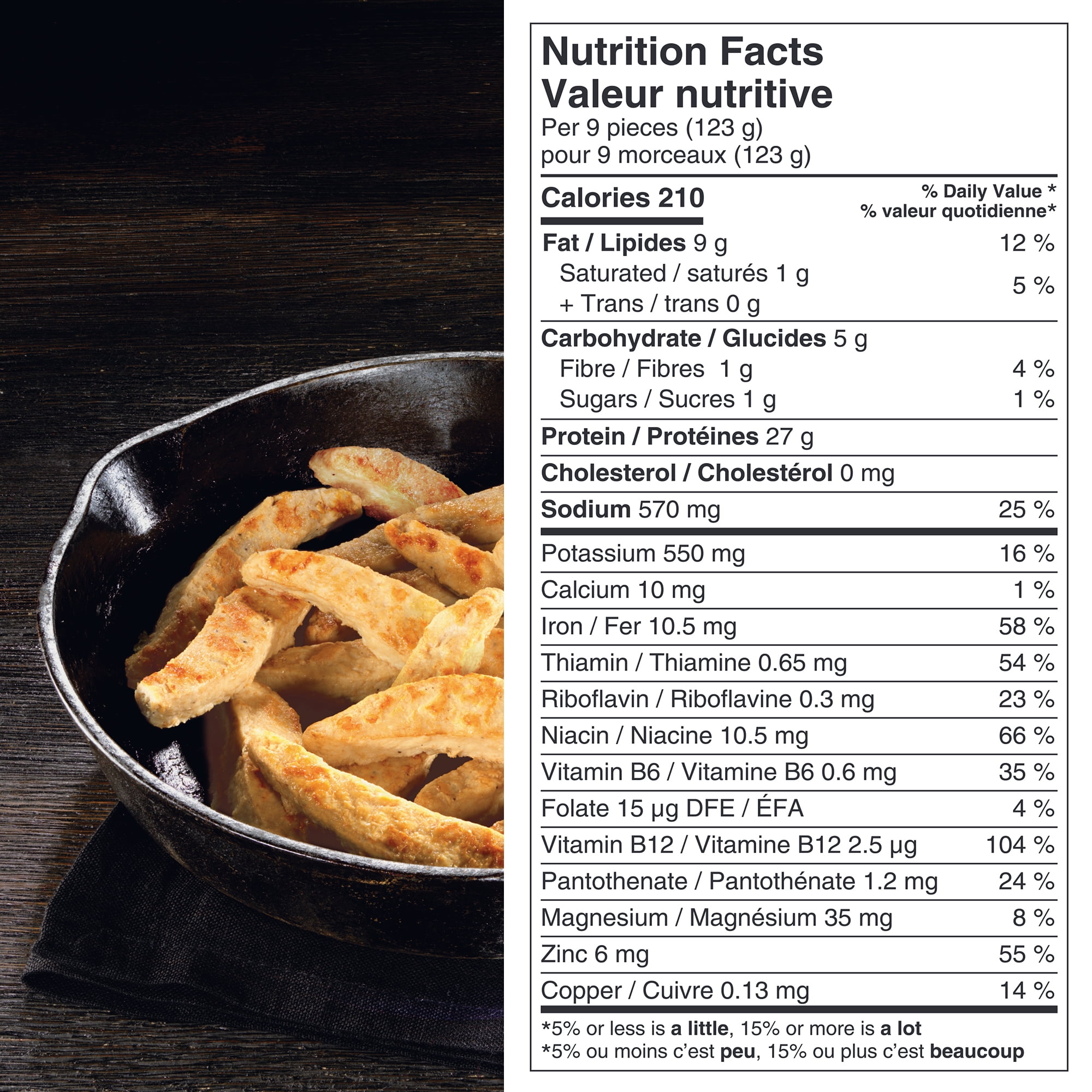 Gardein Suprême Frozen Chick’n Strips, Plant-Based, Vegan, Enjoy in Dinner or Meal, Source of Iron, 27g of Protein, Frozen Meal, 397g