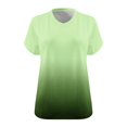 thumbnail image 4 of JUNWELL Plus Size Ombre T-Shirts for Women 2024 V Neck Tops Contrast Gradient Color Basic Tees Raglan Wide Short Sleeve Shirts Summer Fashion Breathable Loose Fit Flowy Casual Blouse Army, 4 of 5