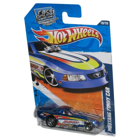 Hot Wheels HW Drag Racers 10/10 (2010) Blue Mustang Funny Car 130/244