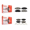 thumbnail image 1 of SIM Front Rear Semi-Metallic Brake Pads Kit for Car 2009-2011 Cadillac STS with Performance Brakes KSM-100123, 1 of 8