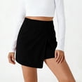 thumbnail image 4 of Gytharion Womens Corduroy Skirts Fashion Solid Split Hem Bodycon Skort Summer Soft Comfy Zipper Athletic Mini Skirt, 4 of 7