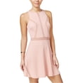 thumbnail image 1 of Material Girl Robe Illusion Fit & Flare pour Femmes, Rose, Très Grand, 1 of 1
