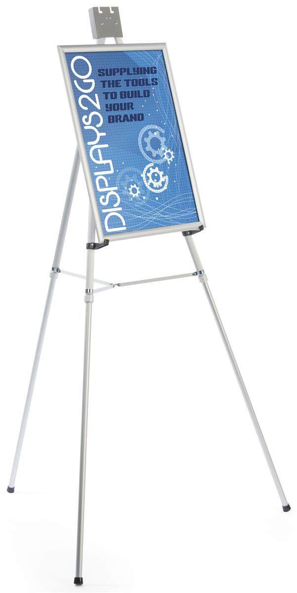 Folding Floor Easel with 18 x 24 Frame, Adjustable Height Legs