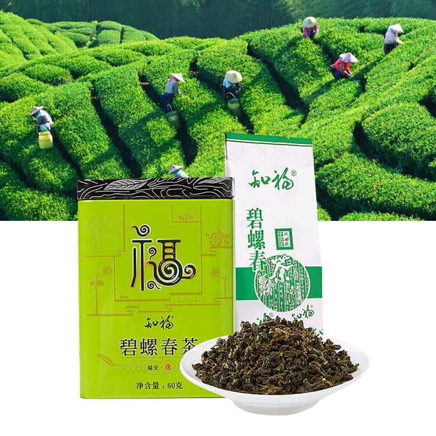 Té Verde Chino Pi Lo Chun, Almacenamiento En Frío 60 G Té Verde Bi Luo Chun Para La Tarde
