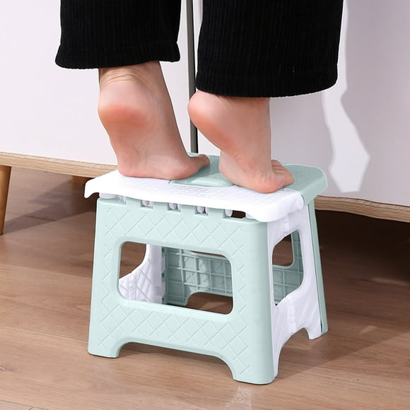 Aodebiao Folding Step Stool Kids Step Stool Holds Plastic Foldable Step Stools for Kids Non-Slip Surface with Carry Handle Collapsible Stool for Home, Outdoor and Indoor