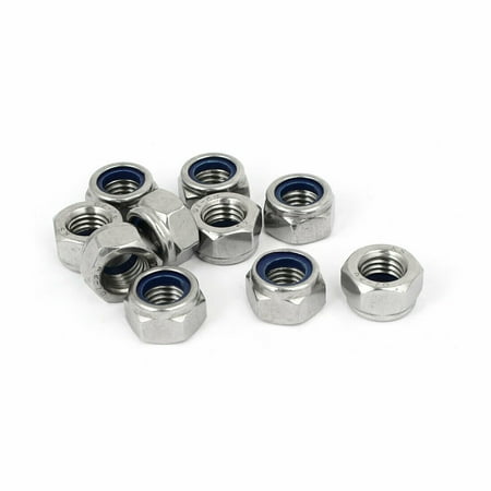 

M10-1.50mm Metric hex lock nuts nylon insert Stainless steel 18-8 A-2 100 pcs