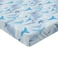 thumbnail image 4 of Ambesonne Birds and Nature Fitted Sheet, Azure Vibe Wings, Twin Size, Sky Blue Pale Sky Blue, 4 of 5