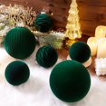 thumbnail image 3 of Cristbest Bolas De Navidad De Terciopelo Grandes Colgantes Inastillables Adornos De Árbol De Navidad Para Colgar Árbol De Navidad, Decoraciones De Fiesta De Boda Y Decoración Del Hogar (Verde Oscuro 4, 3 of 5