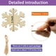 thumbnail image 5 of Adornos de Copos de Nieve de Madera LEBERY 50 piezas de 7.9 cm para Manualidades DIY, 5 of 7