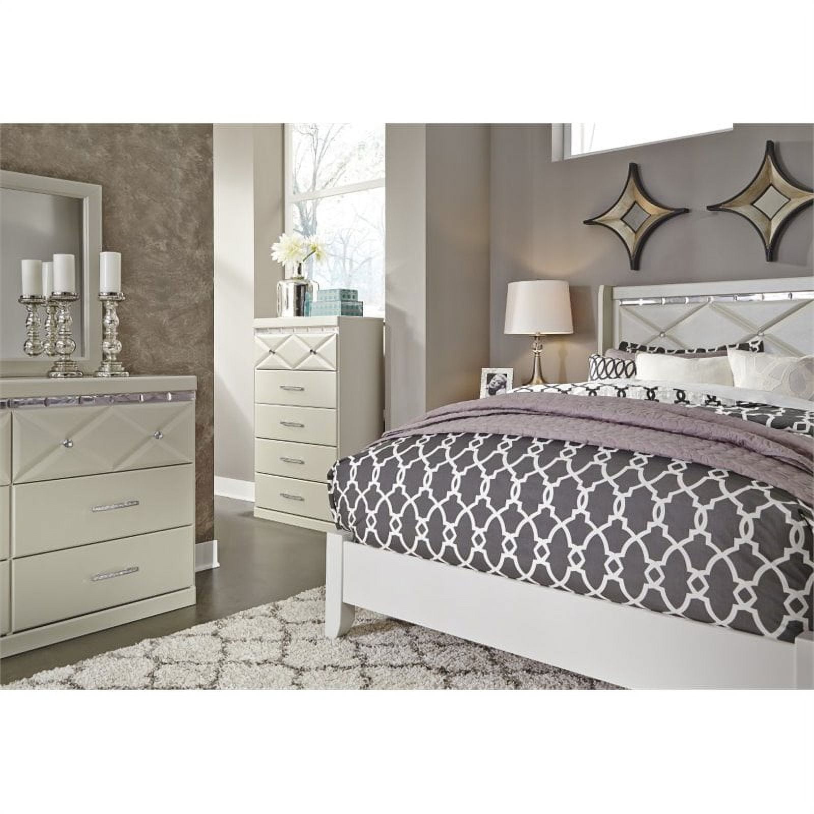 Ashley Furniture Dreamur Queen Panel Bed in Champagne Walmart