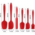 thumbnail image 2 of Silicone Spatula Set - Red 6 Piece Non-Stick Rubber Spatula with Stainless Steel Core - Heat Resistant Spatula Kitchen Utensil Set, 2 of 5