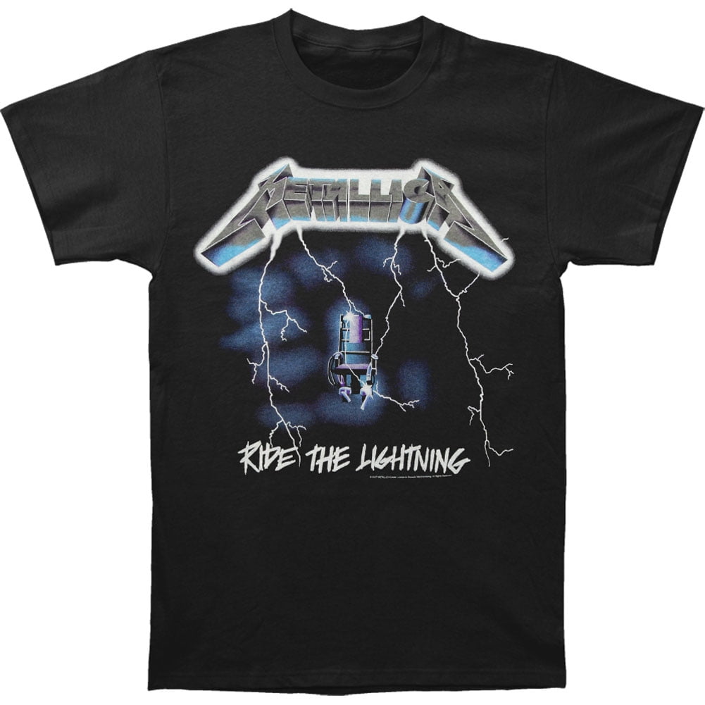 Metallica Official Ride The Lightning Tracks Rock Band Black T-Shirt