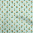 thumbnail image 1 of oneOone Cotton Silk Aquamarine Fabric Florals Craft Projects Decor Fabric Printed By The Yard 42 Inch Wide, 1 of 4